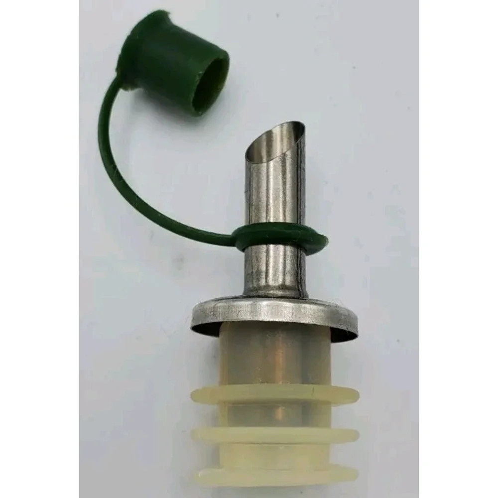 Fratelli Carli White Ceramic Olive‎ Oil Dispenser Green Leaf Metal Spout Quality